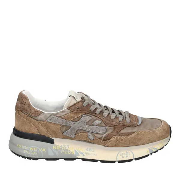 Sneakers bărbați Premiata Mick bej din piele și textil 1692BP8437BE