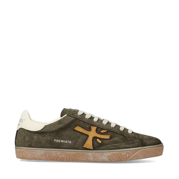 Sneakers bărbați Premiata Steven kaki din piele întoarsă 1692BP7627VKA