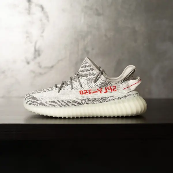 SNEAKERS BARBATI YEEZY ZEBRA SPLY-350 WHITE-LIGHT-GRAY ABYZ1 (MĂRIME: 45)