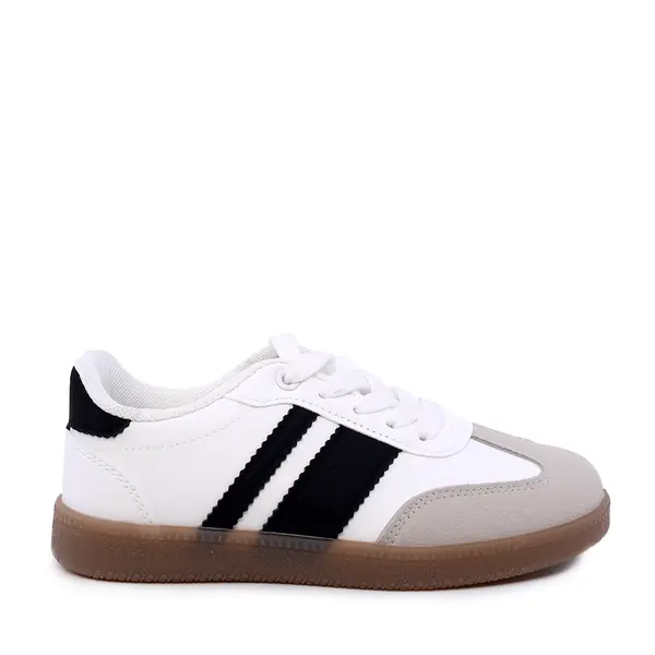 Sneakers Benvenuti albi cu detalii negre 1411FP0329A