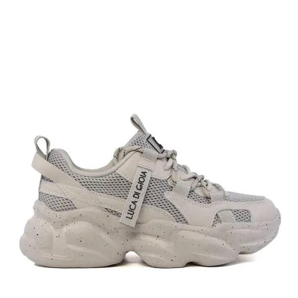Sneakers chunky femei Luca di Gioia gri din piele și textil 1291DP1310GR