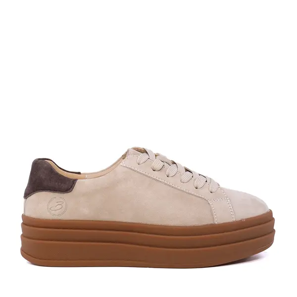 Sneakers femei Benvenuti bej din piele întoarsă 1531DP0502VBE
