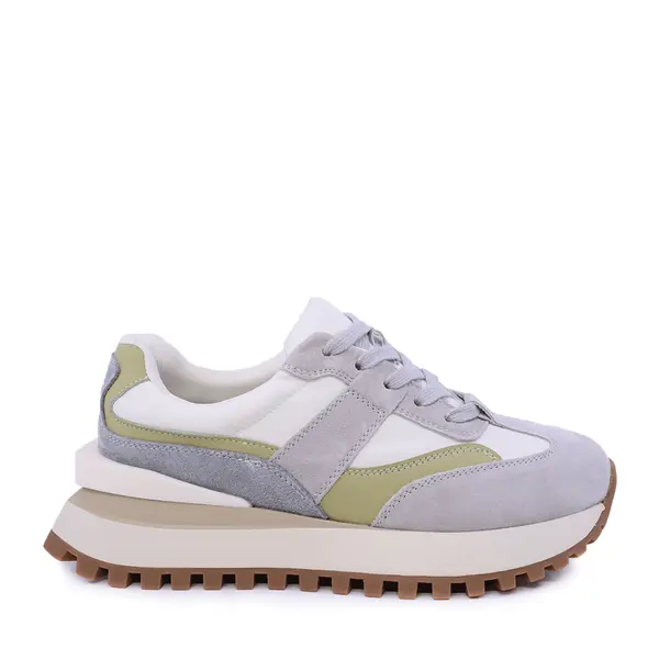 Sneakers femei Benvenuti gri din piele întoarsă și textil 1991DP0460VGR