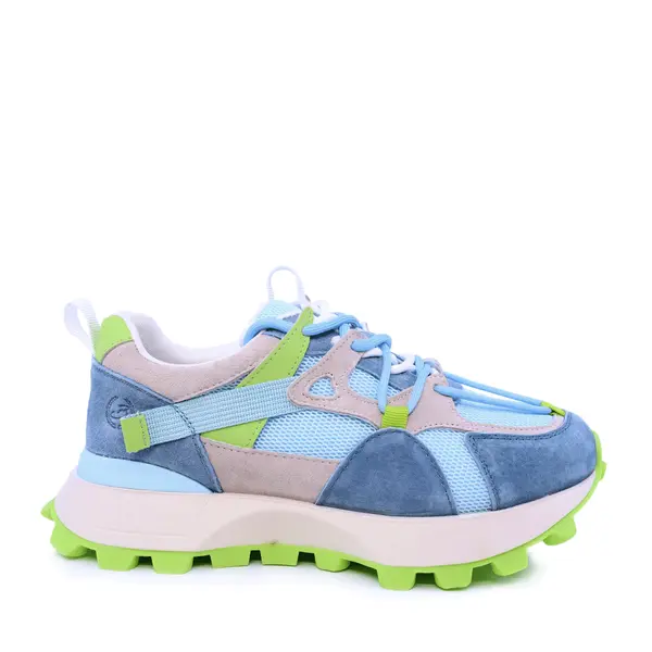 Sneakers femei Benvenuti multi blue din piele întoarsă și textil 1991DP0490VAZ