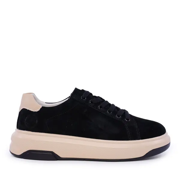 Sneakers femei Benvenuti negri din piele 1992dp5684vn
