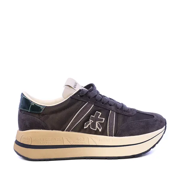 Sneakers femei Premiata Bethcoin maro din piele și textil 1692DP8505M