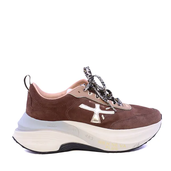 Sneakers femei Premiata Hill maro din piele întoarsă 1692DP8527M