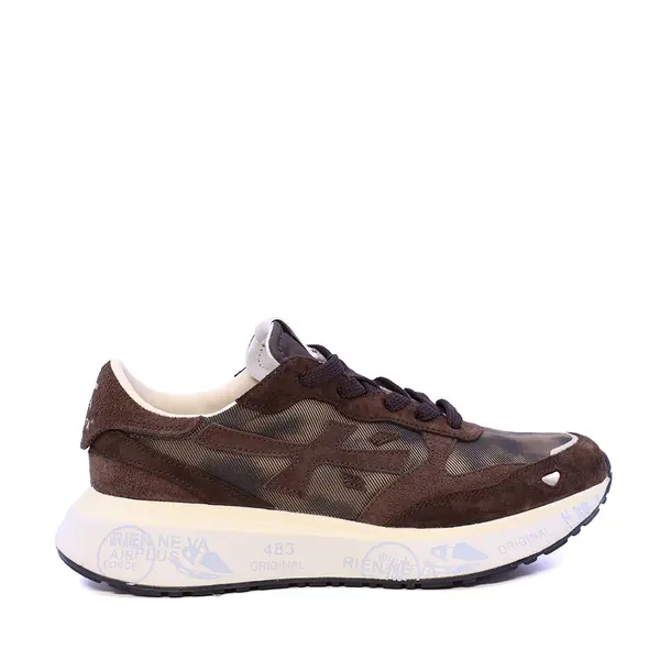 Sneakers femei Premiata Lauryn maro din piele și textil 1692DP8548M