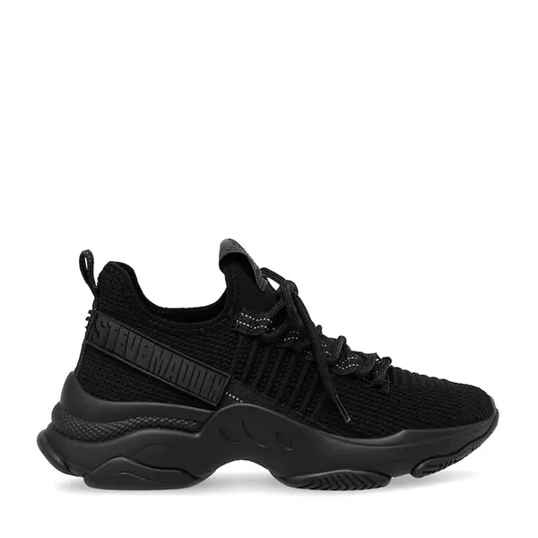 Sneakers femei Steve Madden MAC-E negri din material textil 1460DPMAC-EN