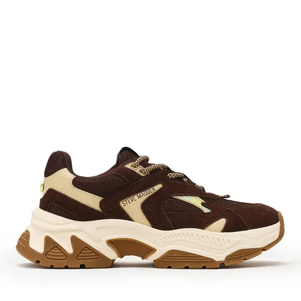 Sneakers femei Steve Madden maro din piele și textil 1461DPAMPLEVM
