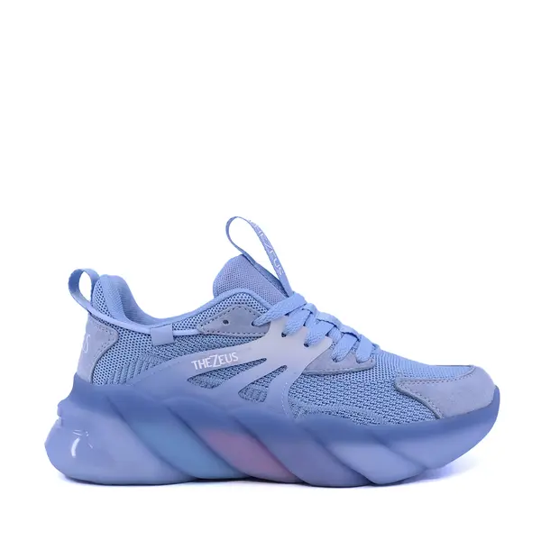 Sneakers femei Thezeus albastru deschis din piele întoarsă și material textil 3731DPS8213VAZ
