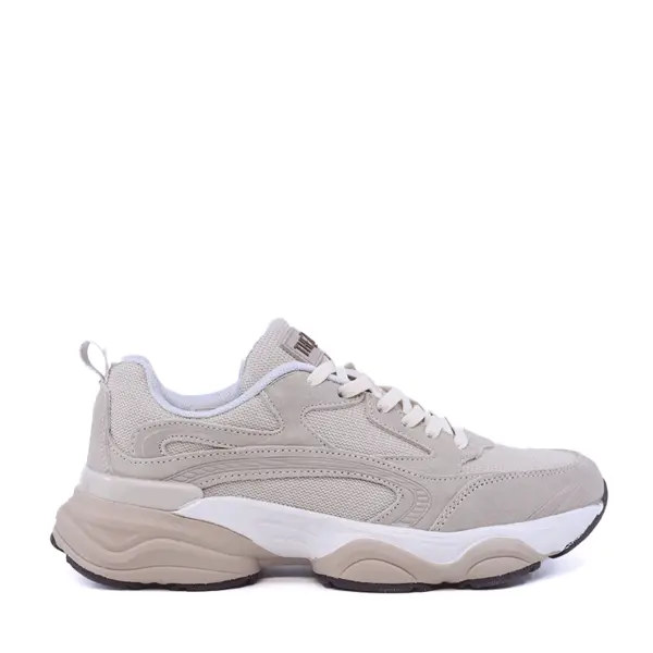 Sneakers femei Thezeus bej din piele întoarsă și textil 3731DPS1156VBE
