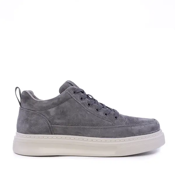 Sneakers high top bărbați Benvenuti gri din piele întoarsă 1922BG6632VGR