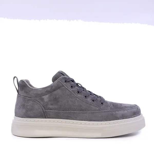 Sneakers high top bărbați Benvenuti gri din piele întoarsă 1922BG6632VGR