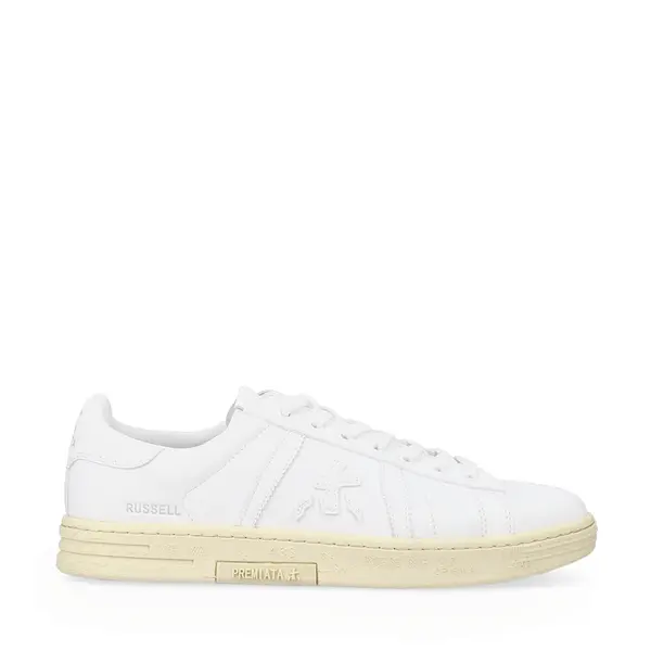 Sneakers Premiata Russel D albi din piele naturală 1699DP7473A