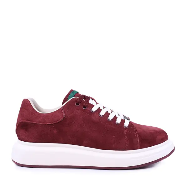 Sneakers ușori bărbați Benvenuti roșii din piele întoarsă 3851BP312VR