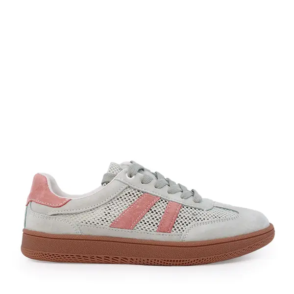 Sneakers ușori femei Benvenuti verzi din piele și textil 1991DPF0390VV