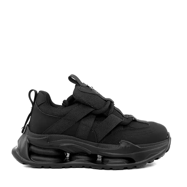 Sneakers ușori femei Luca di Gioia negri din piele și textil 3841DP299N