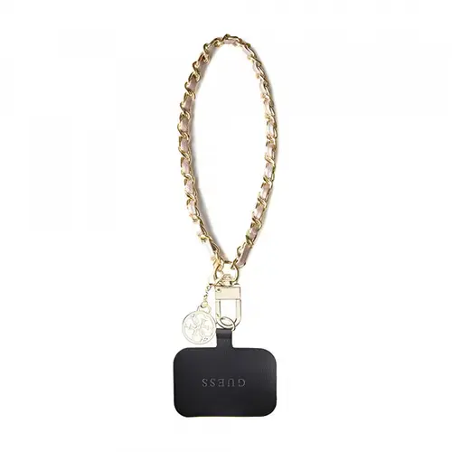 Snur Telefon Guess Saffiano 4G Charm, Negru