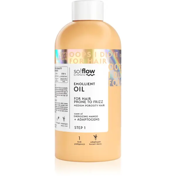 so!flow Medium Porosity Hair Emollient Oil ulei hidratant anti-electrizare 150 ml