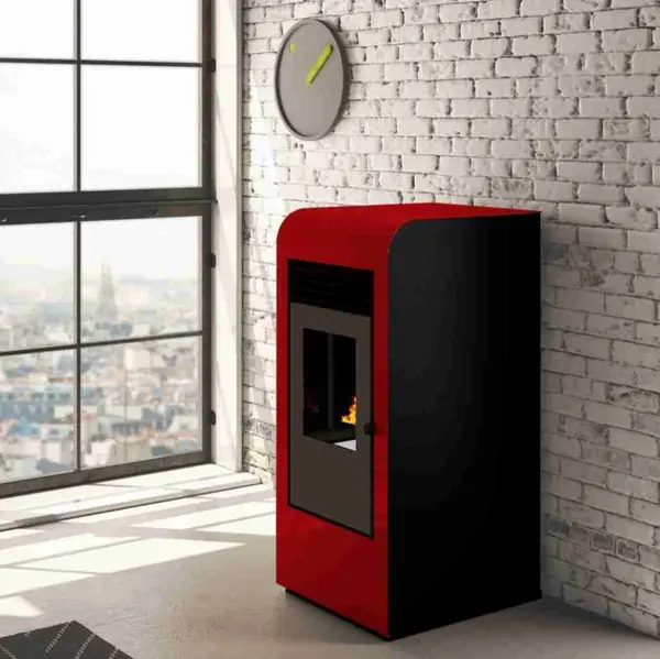 Soba cu peleti Eco Design randament mare eficienta energetic A+ Giada rosie