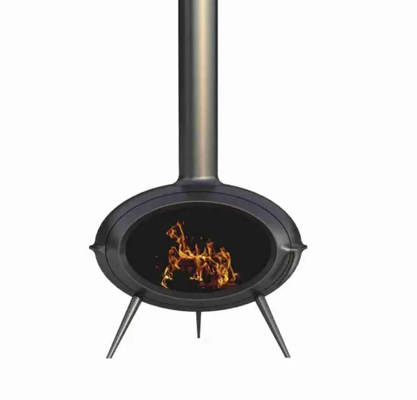 Sobe pe lemne tip semineu ultra-moderna cu deschidere mare + picioare 7-10.5kw Brio