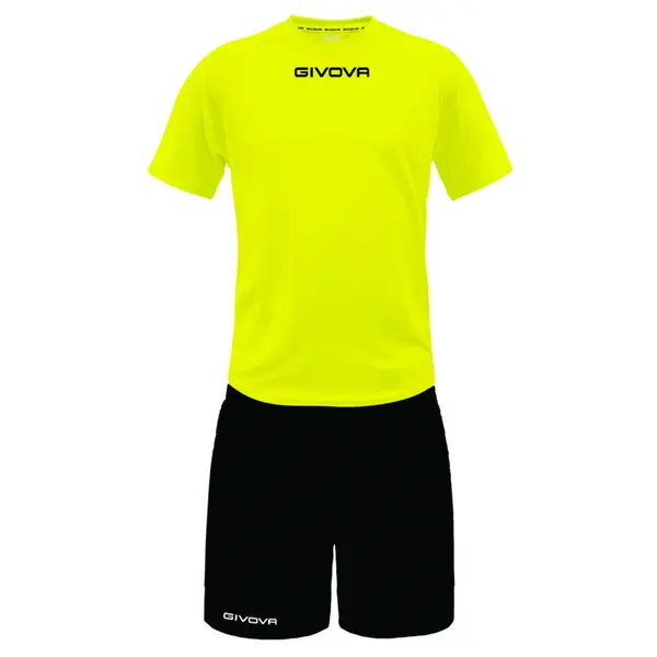 Soccer Pack 2XS, Tricou galben, șort negru