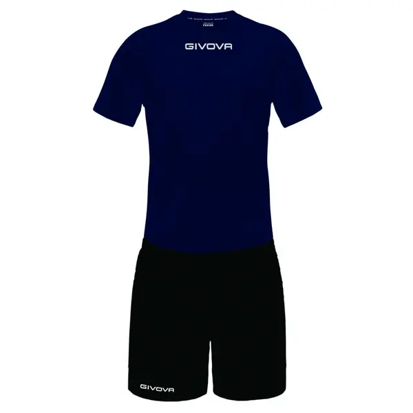 Soccer Pack S, Tricou bleumarin, șort negru
