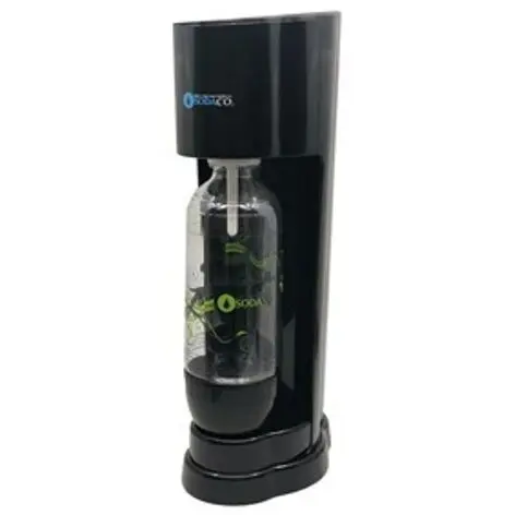 SodaCo Aparat de sifon SodaCo R100B Royal, cartus CO2 + sticla 1L, Negru