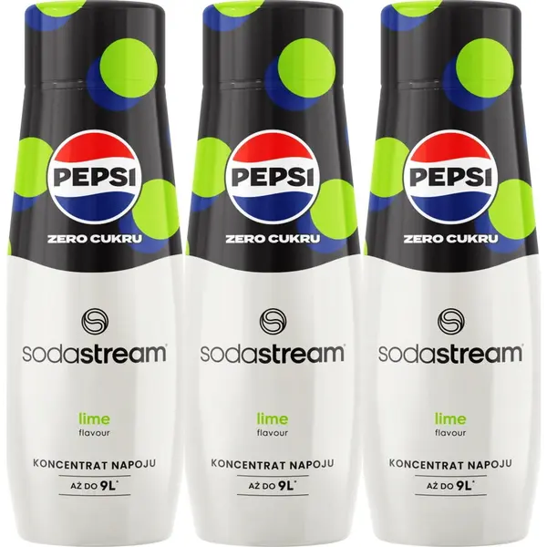 SodaStream Sirop pentru SodaStream Pepsi MAX Lime, 440 ml, 3 bucati