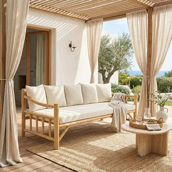 Sofa Roziana pakoworld lemn de tec natural 210x100x80cm Canapea Roziana, lemn de tec natural pakoworld, 210x100x80 cm