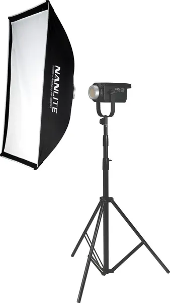 Softbox Dreptunghiular Nanlite 60 x 90 cm, Montura Bowens S-Mount, Difuzie Frontala, Interior Argintiu, Geanta Transport