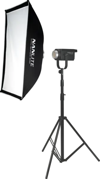 Softbox Dreptunghiular Nanlite 60 x 90 cm, Montura Bowens S-Mount, Difuzie Frontala, Interior Argintiu, Geanta Transport