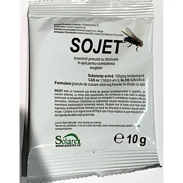 Sojet 10 gr, insecticid pentru muste, Sharda ChropChem, insecticid profesional pe baza de atractanti si feromoni sexuali - Default Title
