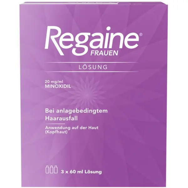 Solutie Cresterea Parului pentru Femei, Johnson & Johnson, Regaine, Minoxidil 2%, Pulverizator Inclus, 3x 60ml