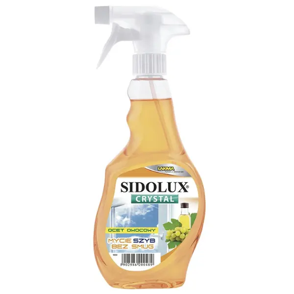 Solutie curatare geamuri cu Otet din fructe Sidolux Crystal, Lakma | 500 ml