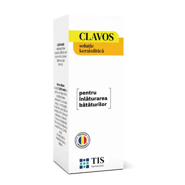 Solutie keratolitica Clavos pentru indepartarea bataturilor, 10 ml, Tis Farmaceutic