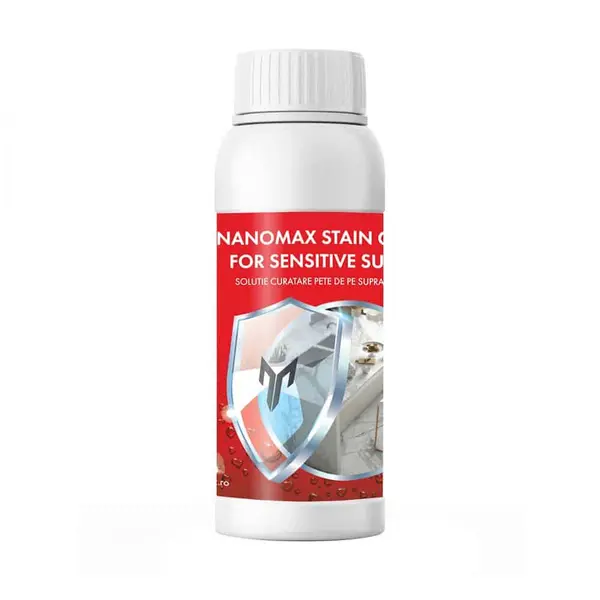 Solutie Nano curățare pete si suprafețe sensibile din marmură, piatra, gresie, faianta sau portelan, Stain Cleaner, Nanomax 1L
