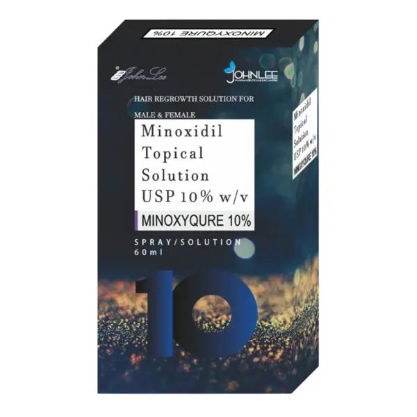 Solutie pentru Cresterea Parului, John Lee, Minoxyqure, Minoxidil 10%, Pulverizator Inclus, 60ml