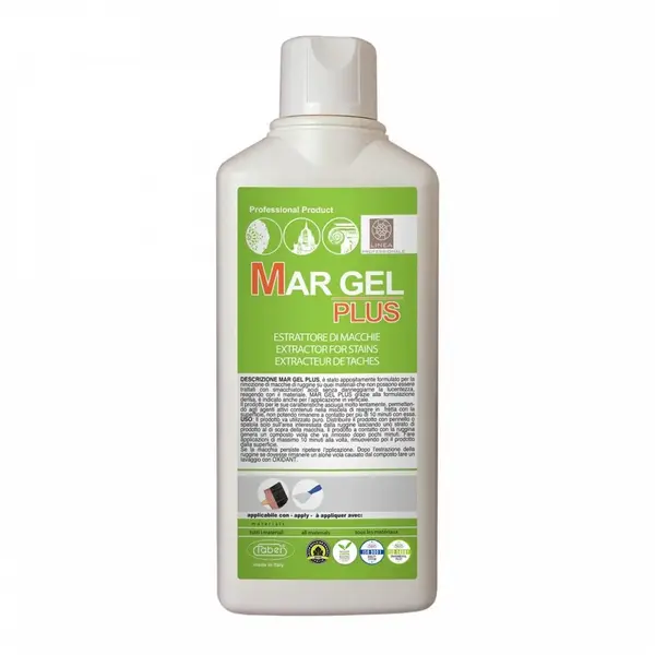 Solutie pentru indepartarea ruginii Mar Gel Plus, 0.5L Faber, pentru marmura, travertin si piatra naturala