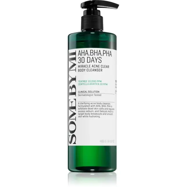 Some By Mi AHA∙BHA∙PHA 30 Days Miracle Acne Clear Body Cleanser gel de curatare spumant pentru pielea problematică și grasă 400 g