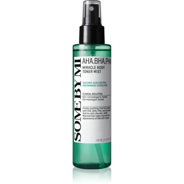 Some By Mi AHA∙BHA∙PHA 30 Days Miracle Body Toner Mist Body Mist pentru pielea sensibilă și problematică 140 ml