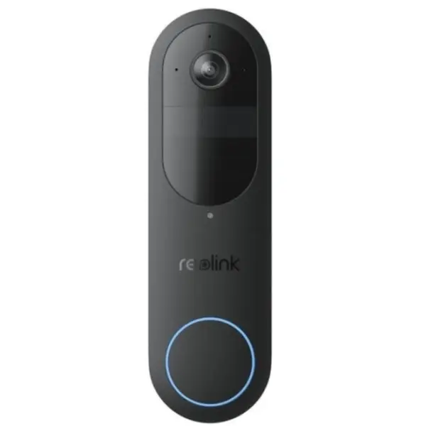 Sonerie wireless WiFi Dual Band Reolink Video Doorbell D340B, 4 MP, 1.2 mm, 2.4/5 GHz, 7000 mAh, PIR, microfon si difuzor, slot card, detectie miscare