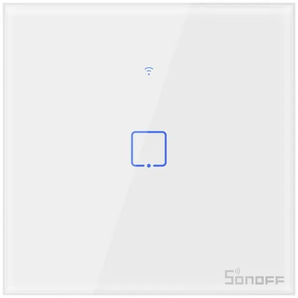 SONOFF Intrerupator Smart cu Touch Wifi + RF 433 Sonoff T1 EU TX, 1 canal