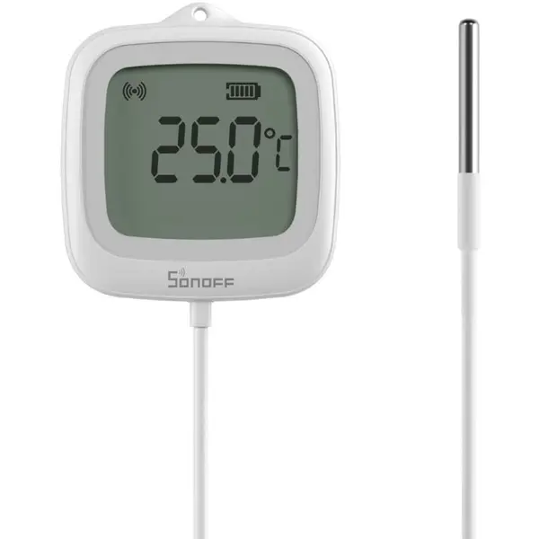 SONOFF Senzor inteligent Sonoff SNZB-02LD, Zigbee 3.0 , pentru temperatura, umiditate si lumina, Alb