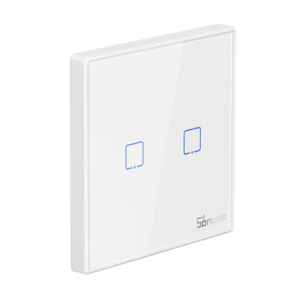 SONOFF T2EU2C RF (tip 86) 433MHz – Intrerupator fără fir dublu