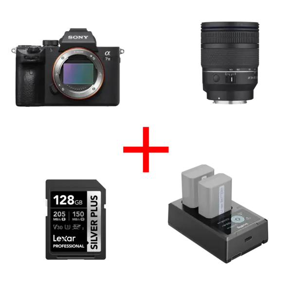 Sony A7 III + Obiectiv Samyang 24-60mm F2.8 FE, bonus card Lexar 128gb si incarcator