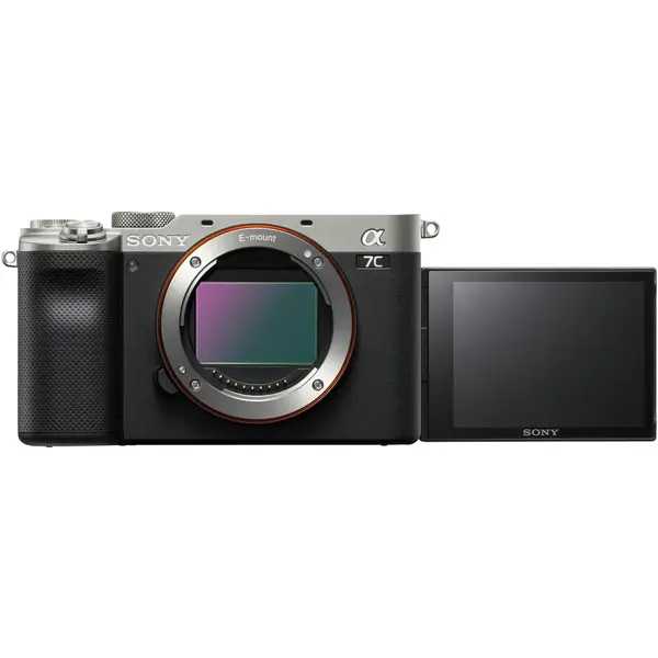 Sony Aparat foto mirrorless Sony Alpha A7C, 24.2MP, Full-Frame, 4K, Body, Argintiu