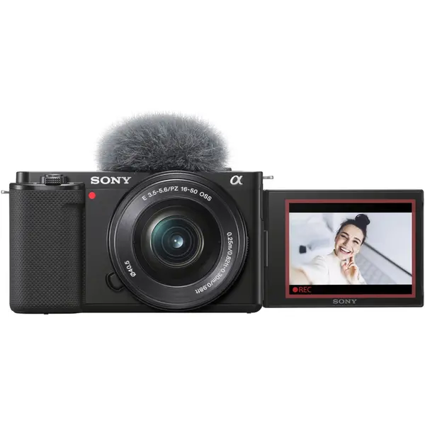 Sony Aparat foto Mirrorless Sony Alpha ZV-E10, 24.2MP, 4K, Negru + Obiectiv 16-50mm
