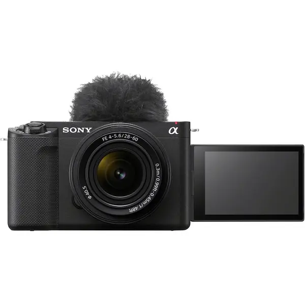 Sony Camera foto Mirrorless Sony Alpha ZV-E1, Vlogging, Full Frame, 4K60p, 12.2MP + Obiectiv FE 28-60mm F/4-5.6, Negru